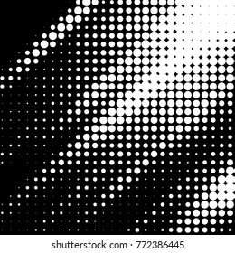 Grunge halftone black and white dots texture background. Spotted vector Abstract Texture
