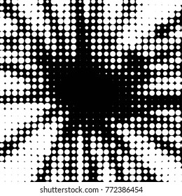 Grunge halftone black and white dots texture background. Spotted vector Abstract Texture
