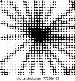 Grunge halftone black and white dots texture background. Spotted vector Abstract Texture
