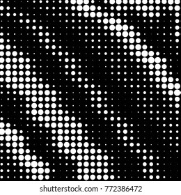 Grunge halftone black and white dots texture background. Spotted vector Abstract Texture
