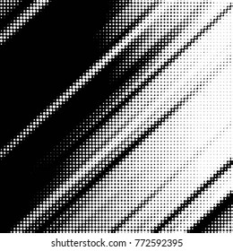 Grunge halftone black and white dots texture background. Spotted vector Abstract Texture
