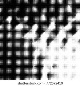 Grunge halftone black and white dots texture background. Spotted vector Abstract Texture
