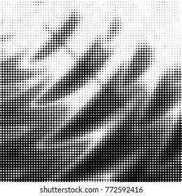 Grunge halftone black and white dots texture background. Spotted vector Abstract Texture
