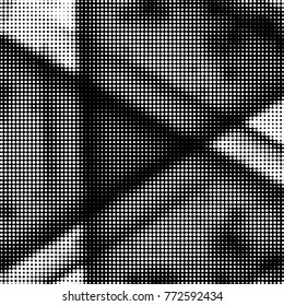 Grunge halftone black and white dots texture background. Spotted vector Abstract Texture
