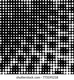 Grunge halftone black and white dots texture background. Spotted vector Abstract Texture
