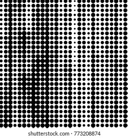 Grunge halftone black and white dots texture background. Spotted vector Abstract Texture
