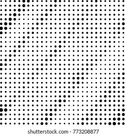 Grunge halftone black and white dots texture background. Spotted vector Abstract Texture
