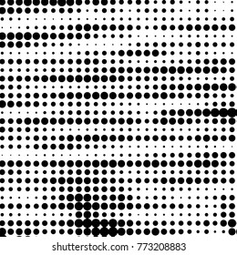 Grunge halftone black and white dots texture background. Spotted vector Abstract Texture
