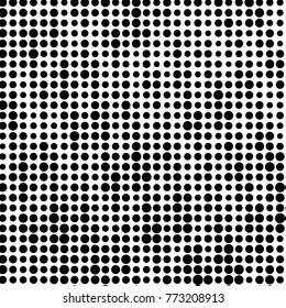 Grunge halftone black and white dots texture background. Spotted vector Abstract Texture
