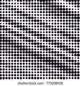 Grunge halftone black and white dots texture background. Spotted vector Abstract Texture
