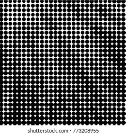 Grunge halftone black and white dots texture background. Spotted vector Abstract Texture
