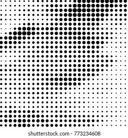 Grunge halftone black and white dots texture background. Spotted vector Abstract Texture
