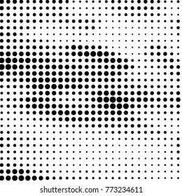 Grunge halftone black and white dots texture background. Spotted vector Abstract Texture
