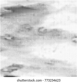 Grunge halftone black and white dots texture background. Spotted vector Abstract Texture
