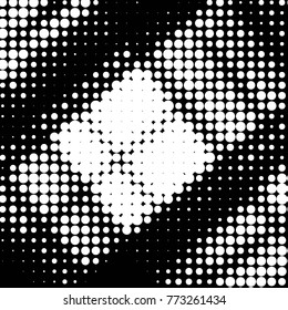 Grunge halftone black and white dots texture background. Spotted vector Abstract Texture
