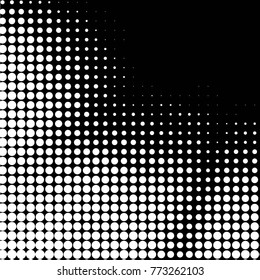Grunge halftone black and white dots texture background. Spotted vector Abstract Texture
