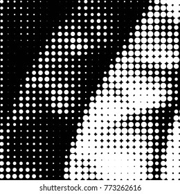 Grunge halftone black and white dots texture background. Spotted vector Abstract Texture

