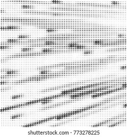 Grunge halftone black and white dots texture background. Spotted vector Abstract Texture
