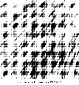 Grunge halftone black and white dots texture background. Spotted vector Abstract Texture
