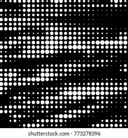 Grunge halftone black and white dots texture background. Spotted vector Abstract Texture
