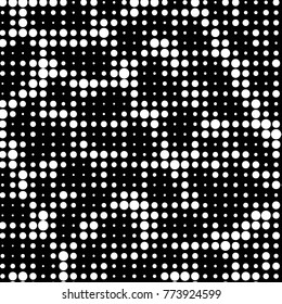 Grunge halftone black and white dots texture background. Spotted vector Abstract Texture
