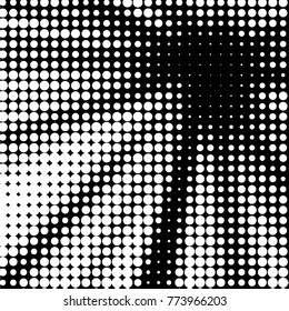 Grunge halftone black and white dots texture background. Spotted vector Abstract Texture
