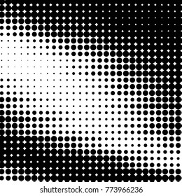Grunge halftone black and white dots texture background. Spotted vector Abstract Texture
