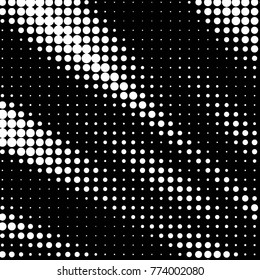 Grunge halftone black and white dots texture background. Spotted vector Abstract Texture
