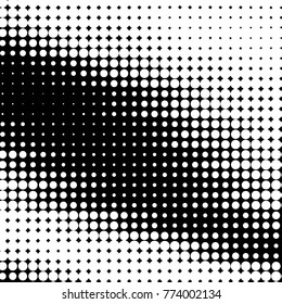 Grunge halftone black and white dots texture background. Spotted vector Abstract Texture

