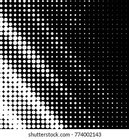 Grunge halftone black and white dots texture background. Spotted vector Abstract Texture
