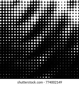 Grunge halftone black and white dots texture background. Spotted vector Abstract Texture
