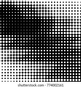 Grunge halftone black and white dots texture background. Spotted vector Abstract Texture
