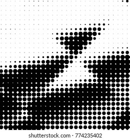 Grunge halftone black and white dots texture background. Spotted vector Abstract Texture
