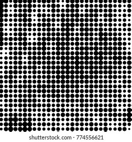 Grunge halftone black and white dots texture background. Spotted vector Abstract Texture
