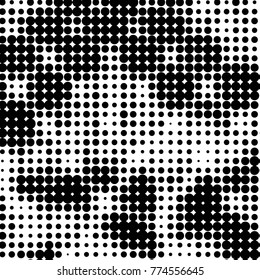 Grunge halftone black and white dots texture background. Spotted vector Abstract Texture
