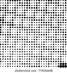 Grunge halftone black and white dots texture background. Spotted vector Abstract Texture
