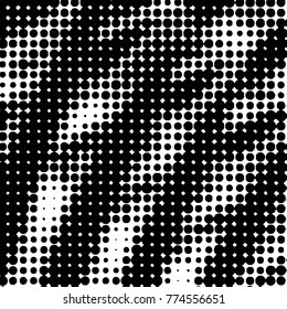 Grunge halftone black and white dots texture background. Spotted vector Abstract Texture
