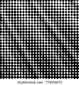 Grunge halftone black and white dots texture background. Spotted vector Abstract Texture

