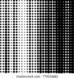 Grunge halftone black and white dots texture background. Spotted vector Abstract Texture
