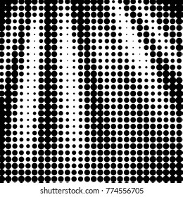 Grunge halftone black and white dots texture background. Spotted vector Abstract Texture
