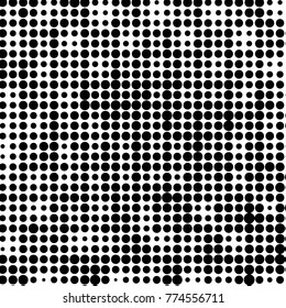 Grunge halftone black and white dots texture background. Spotted vector Abstract Texture
