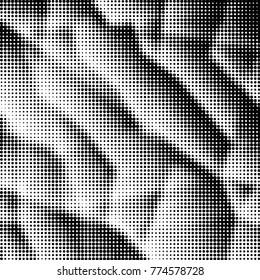 Grunge halftone black and white dots texture background. Spotted vector Abstract Texture
