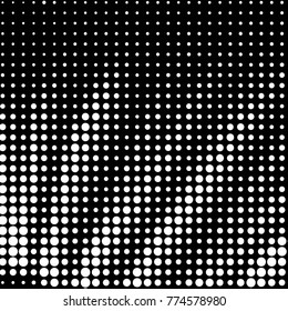 Grunge halftone black and white dots texture background. Spotted vector Abstract Texture

