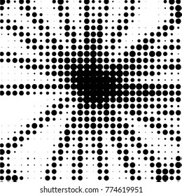 Grunge halftone black and white dots texture background. Spotted vector Abstract Texture

