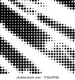 Grunge halftone black and white dots texture background. Spotted vector Abstract Texture
