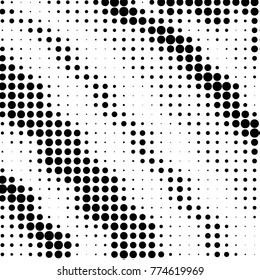 Grunge halftone black and white dots texture background. Spotted vector Abstract Texture
