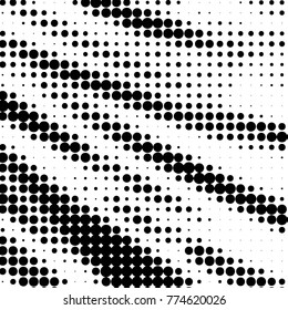 Grunge halftone black and white dots texture background. Spotted vector Abstract Texture
