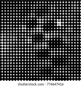 Grunge halftone black and white dots texture background. Spotted vector Abstract Texture
