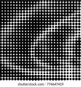 Grunge halftone black and white dots texture background. Spotted vector Abstract Texture
