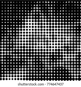 Grunge halftone black and white dots texture background. Spotted vector Abstract Texture
